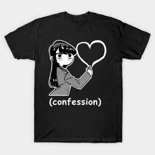 Funny Manga Komi San Confession Meme T-Shirt